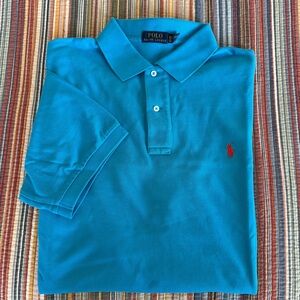 Polo Ralph Lauren Short Sleeve Polo Shirt Big & Tall 2XLT turquoise blue NEW